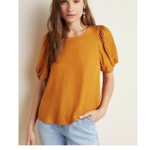 NWT Anthropologie Dolan left coast saffron top